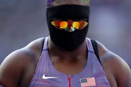 why-olympian-raven-saunders-throws-shot-put-in-a-distinctive,-full-face-mask